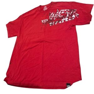 Y2K Vans Red Graphic Short Sleeve Tee
